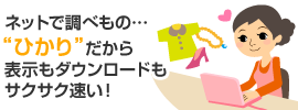 ネットで調べもの…“ひかり”だから表示もダウンロードもサクサク速い！