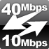 下り最大40Mbps/上り最大10Mbps