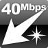 下り最大40Mbps