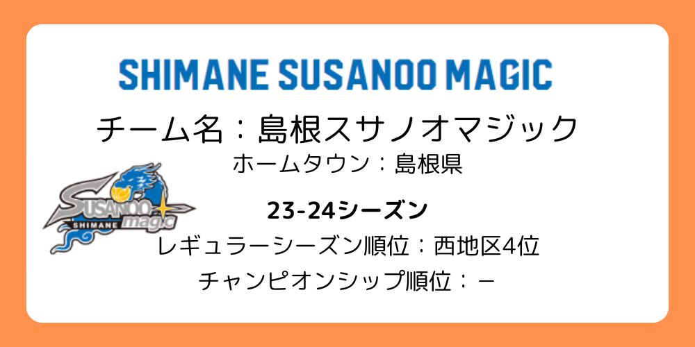 Bリーグ_島根スサノオマジック