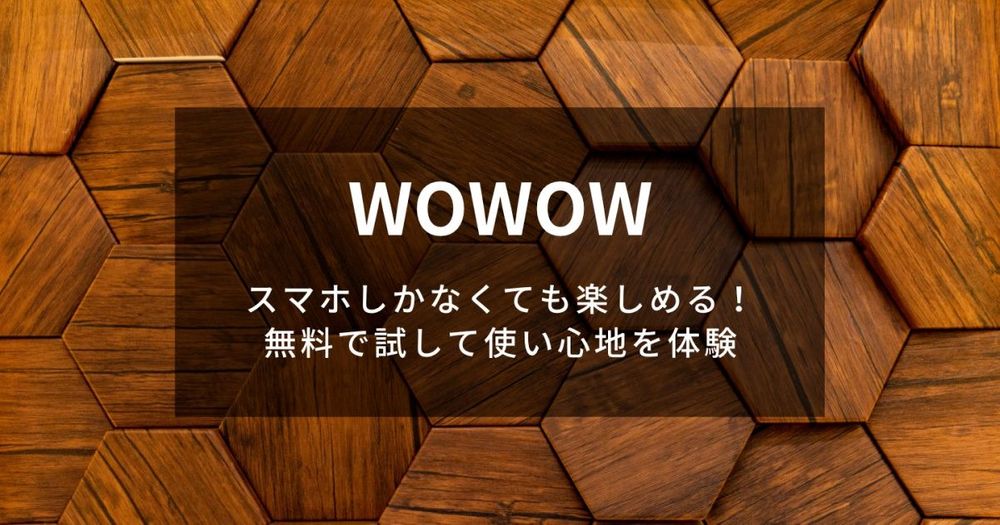 【WOWOWオンデマンド】WOWOWをスマホのみで見るには