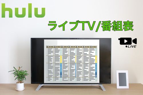HuluのライブTV・リアルタイム配信と番組表の仕様を解説！