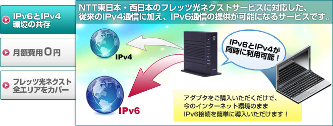IPv6とIPv4環境の共存